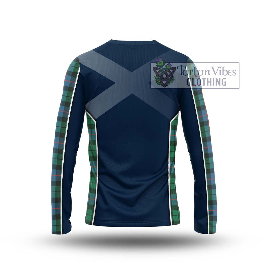 Morrison Ancient Tartan Long Sleeve T-Shirt with Family Crest and Lion Rampant Vibes Sport Style - Tartan Vibes Clothing