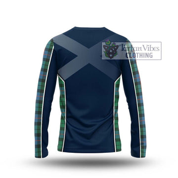 Morrison Ancient Tartan Long Sleeve T-Shirt with Family Crest and Lion Rampant Vibes Sport Style