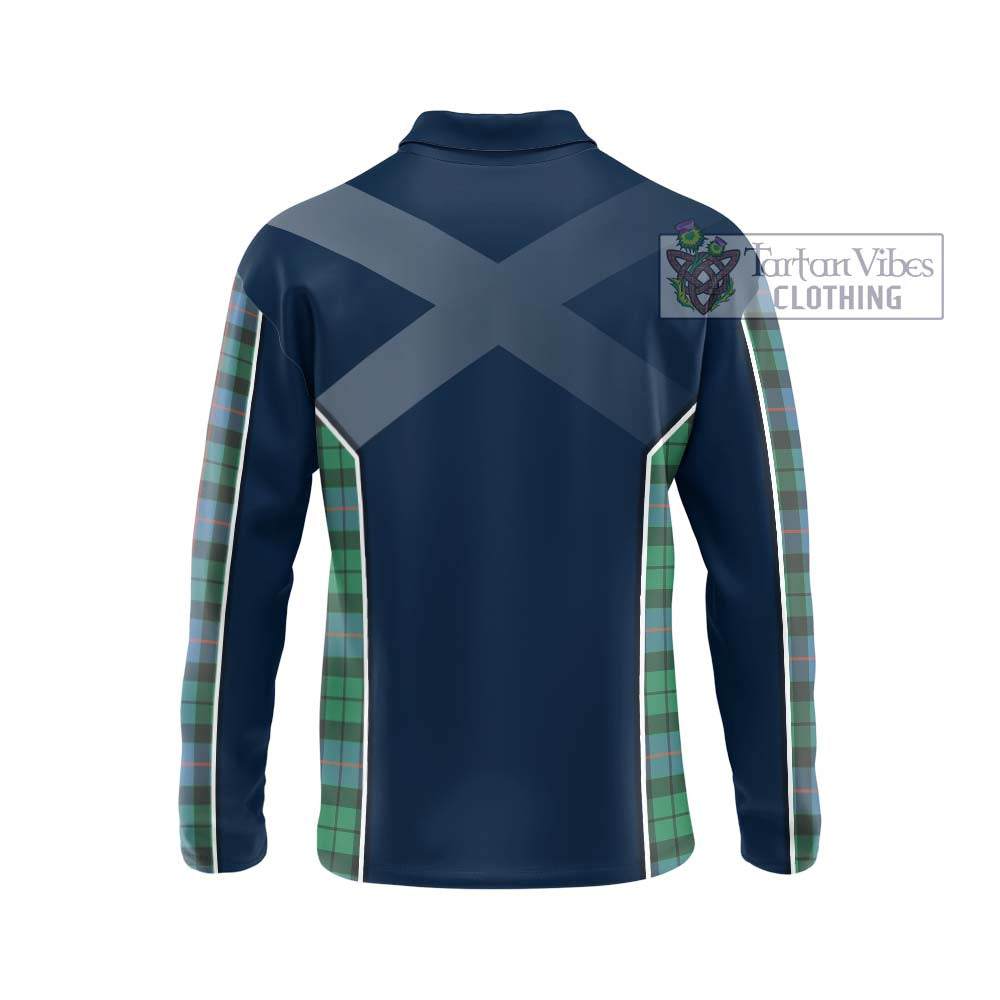 Morrison Ancient Tartan Long Sleeve Polo Shirt with Family Crest and Lion Rampant Vibes Sport Style - Tartan Vibes Clothing