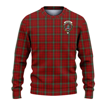 Morrison Red Tartan Ugly Sweater with Family Crest