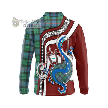 Morrison Ancient Tartan Long Sleeve Polo Shirt with Epic Bagpipe Style