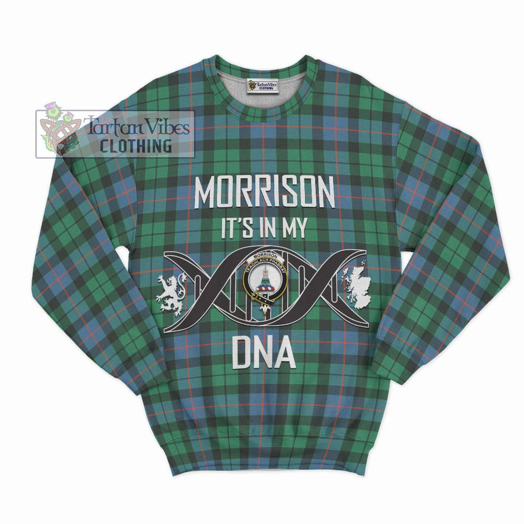 Morrison Ancient Tartan Sweatshirt with Family Crest DNA In Me Style - Tartanvibesclothing Shop