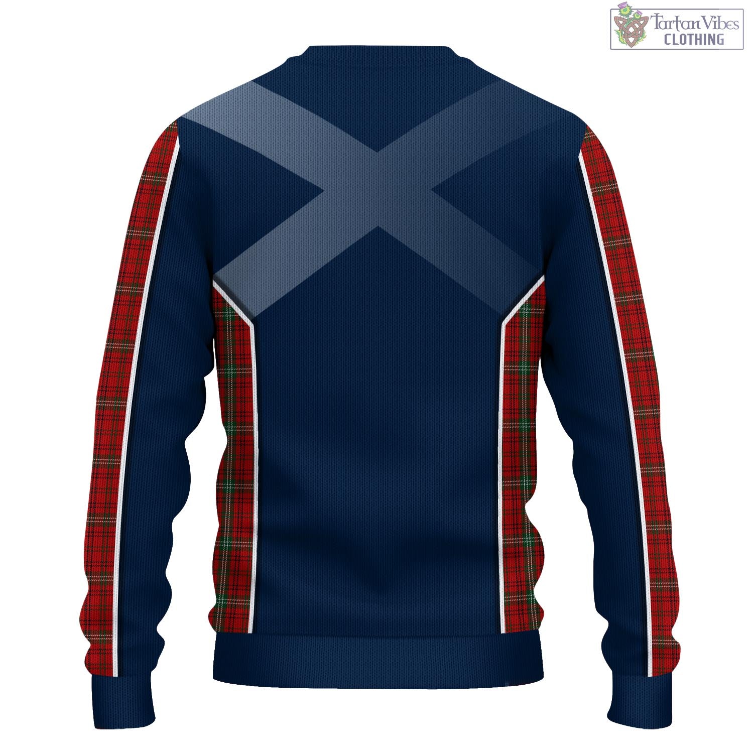 Tartan Vibes Clothing Morrison Ancient Tartan Knitted Sweatshirt with Family Crest and Scottish Thistle Vibes Sport Style