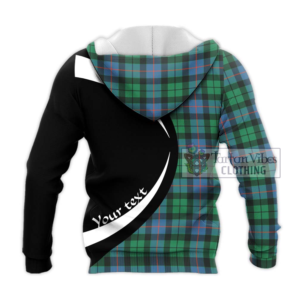 Morrison Ancient Tartan Knitted Hoodie with Family Crest Circle Style - Tartan Vibes Clothing