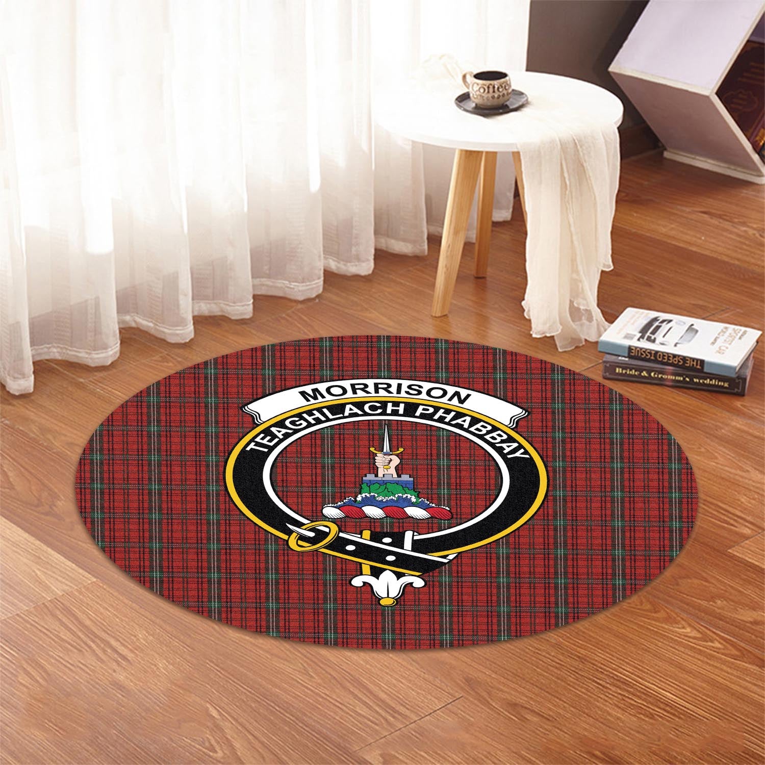 morrison-ancient-tartan-round-rug-with-family-crest