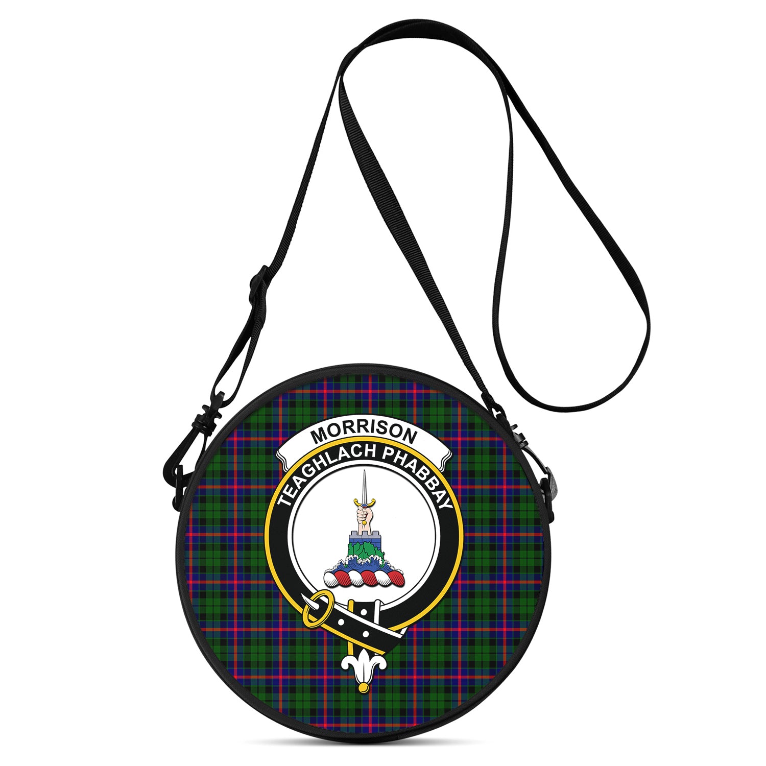 morrison-modern-tartan-round-satchel-bags-with-family-crest