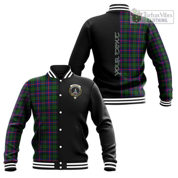 Morrison Modern Tartan Baseball Jacket with Family Crest and Half Of Me Style