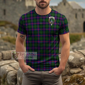 Morrison Modern Tartan Cotton T-Shirt with Family Crest