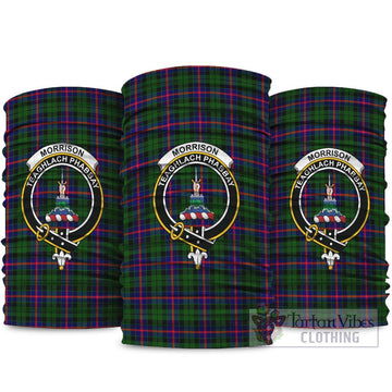 Morrison Modern Tartan Neck Gaiters, Tartan Bandanas, Tartan Head Band with Family Crest