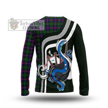 Morrison Modern Tartan Long Sleeve T-Shirt with Epic Bagpipe Style