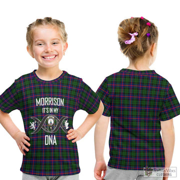 Morrison Modern Tartan Kid T-Shirt with Family Crest DNA In Me Style