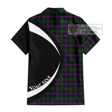 Morrison Modern Tartan Short Sleeve Button Up with Family Crest Circle Style