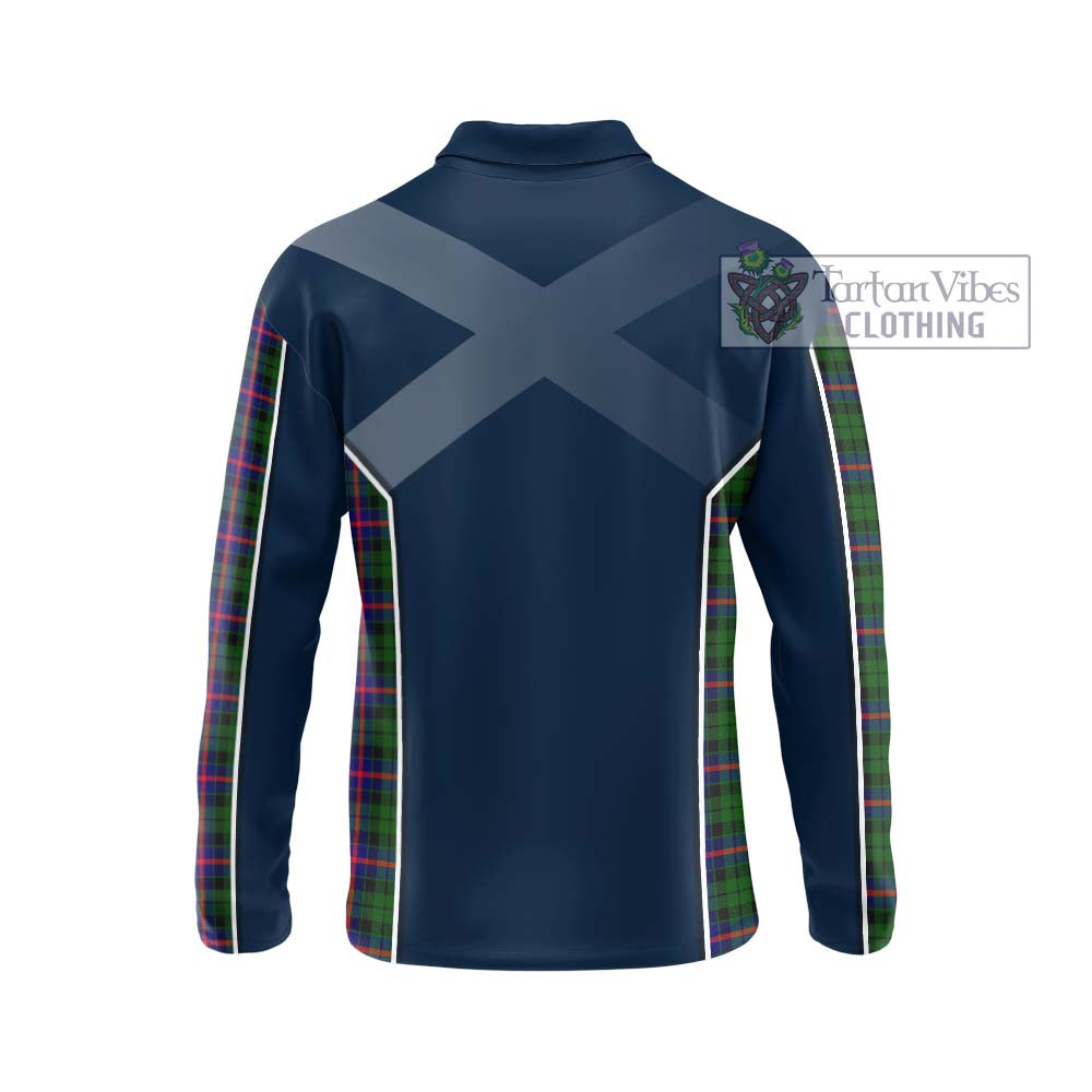 Morrison Modern Tartan Long Sleeve Polo Shirt with Family Crest and Lion Rampant Vibes Sport Style - Tartan Vibes Clothing