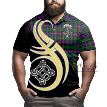 Morrison Modern Tartan Polo Shirt with Family Crest and Celtic Symbol Style