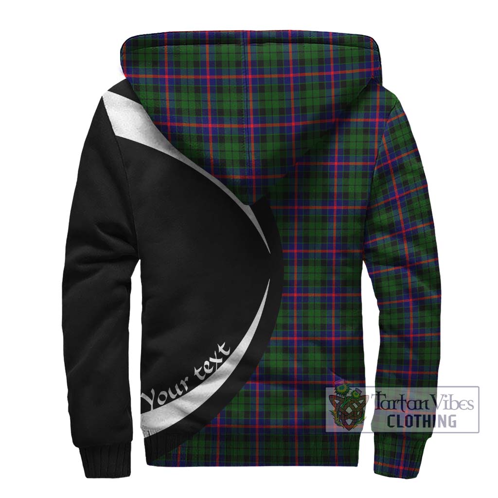 Morrison Modern Tartan Sherpa Hoodie with Family Crest Circle Style - Tartan Vibes Clothing