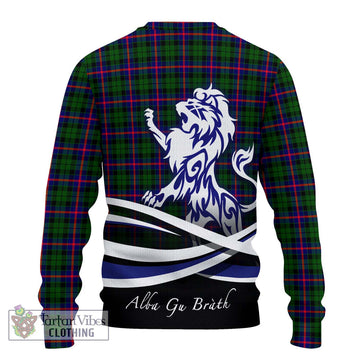 Morrison Modern Tartan Ugly Sweater with Alba Gu Brath Regal Lion Emblem