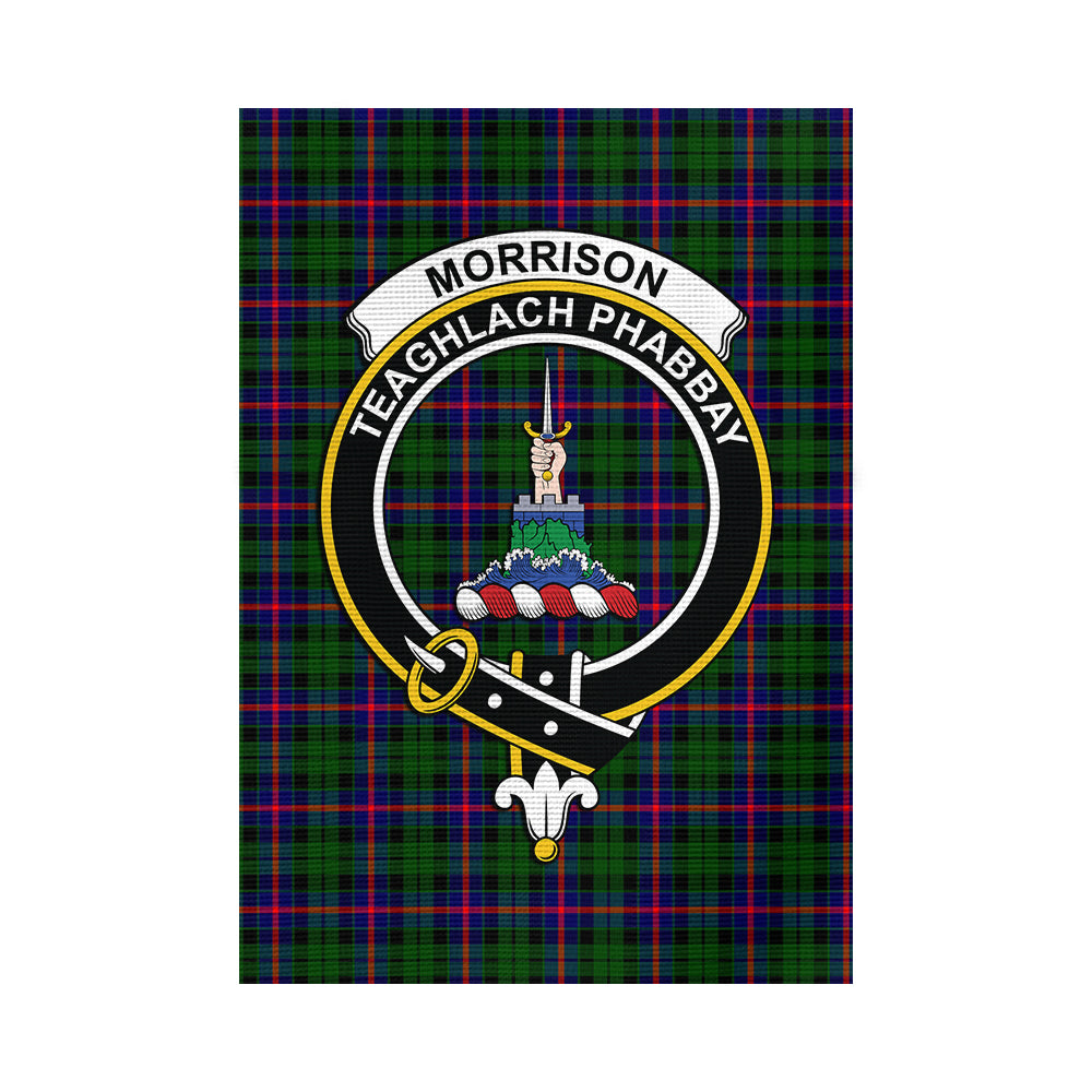 Morrison Modern Tartan Flag with Family Crest - Tartan Vibes Clothing