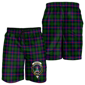 Morrison Modern Tartan Mens Shorts with Family Crest