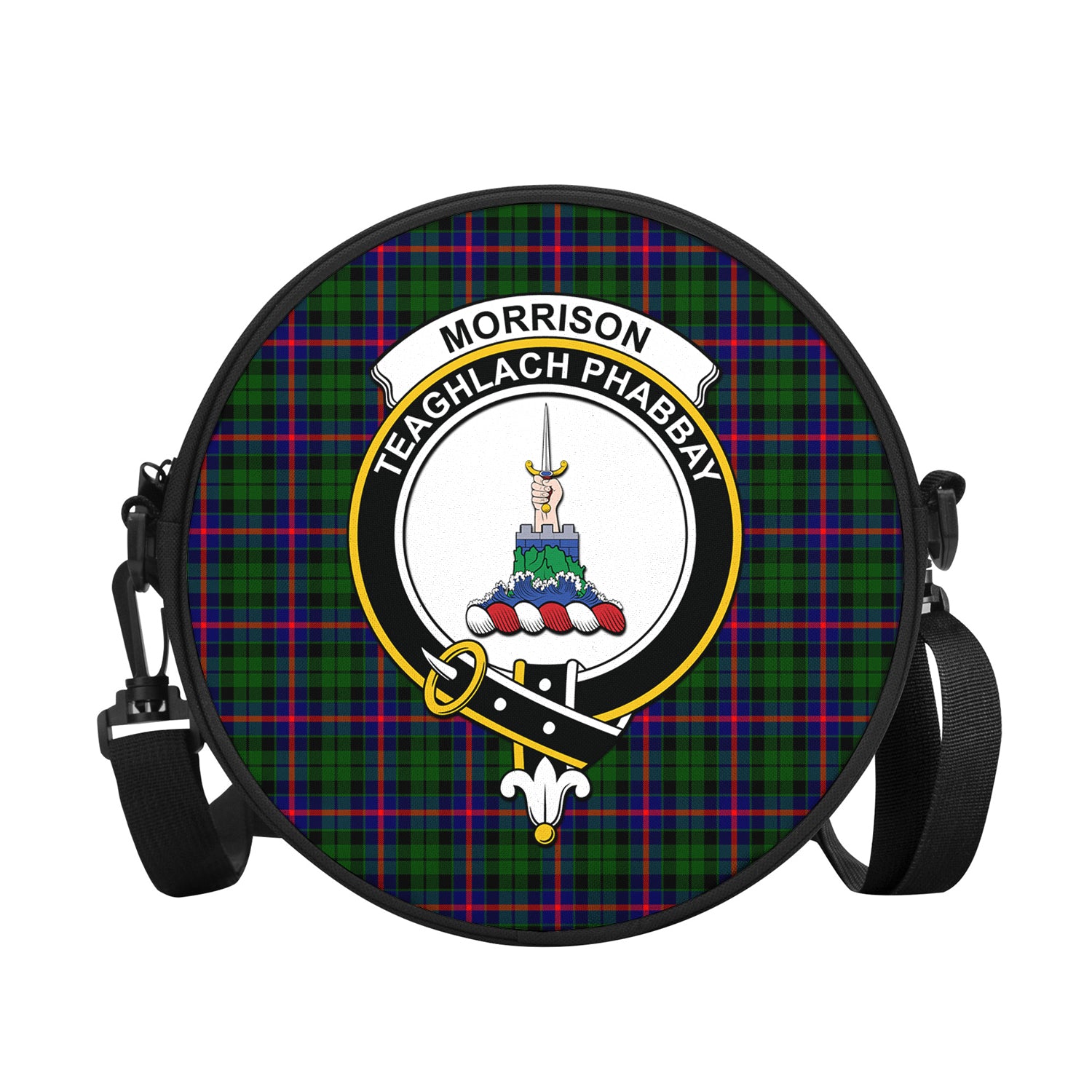 morrison-modern-tartan-round-satchel-bags-with-family-crest