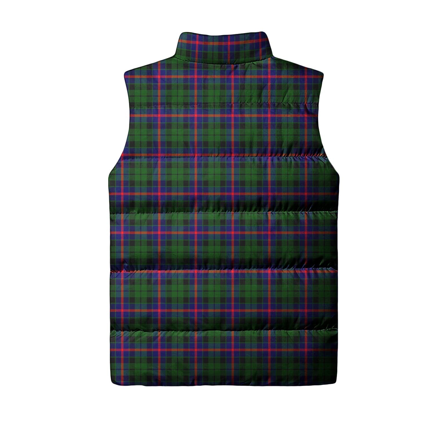 Morrison Modern Tartan Sleeveless Puffer Jacket with Family Crest - Tartanvibesclothing