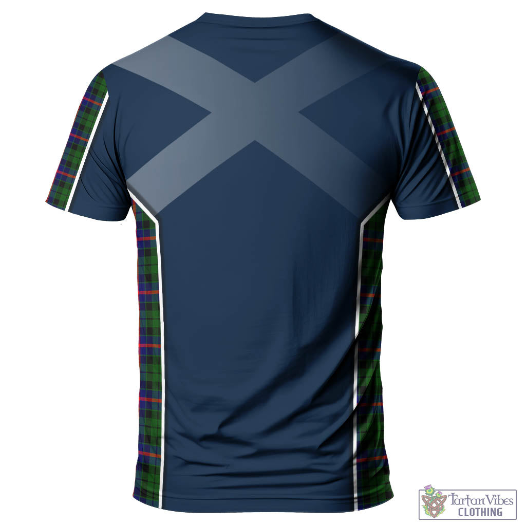 Tartan Vibes Clothing Morrison Modern Tartan T-Shirt with Family Crest and Scottish Thistle Vibes Sport Style