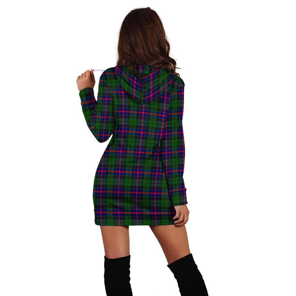 Morrison Modern Tartan Hoodie Dress with Family Crest - Tartan Vibes Clothing