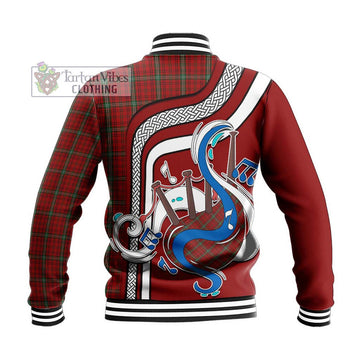 Morrison Red Tartan Baseball Jacket with Epic Bagpipe Style