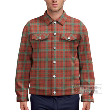 Morrison Red Ancient Tartan Unisex Lapel Cotton Jacket