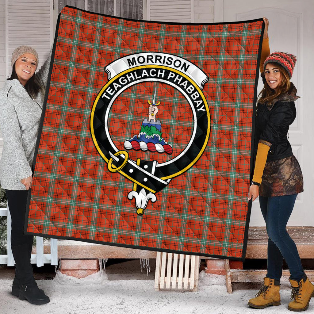 morrison-red-ancient-tartan-quilt-with-family-crest