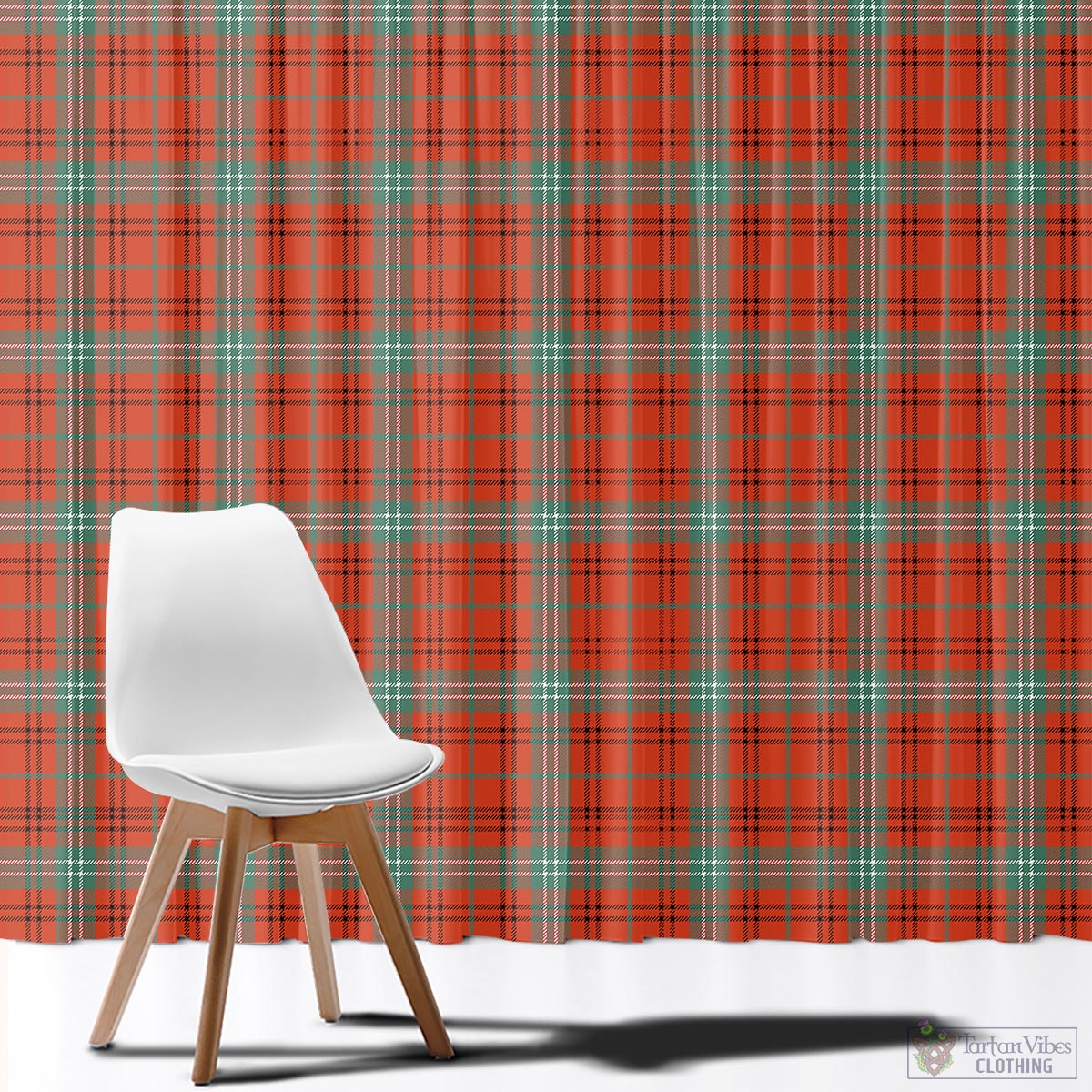 Morrison Red Ancient Tartan Window Curtain