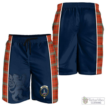 Morrison Red Ancient Tartan Men's Shorts with Family Crest and Lion Rampant Vibes Sport Style