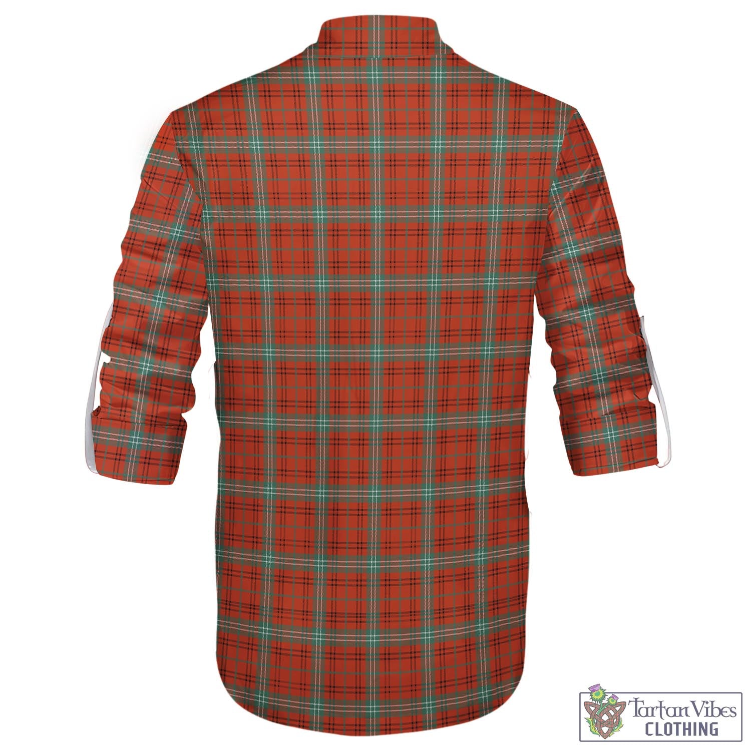 Tartan Vibes Clothing Morrison Red Ancient Tartan Men's Scottish Traditional Jacobite Ghillie Kilt Shirt