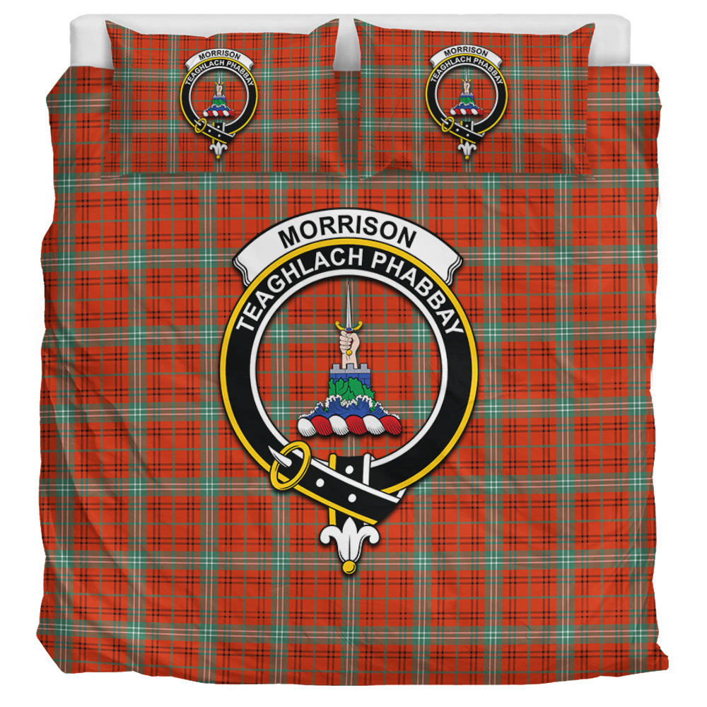 morrison-red-ancient-tartan-bedding-set-with-family-crest