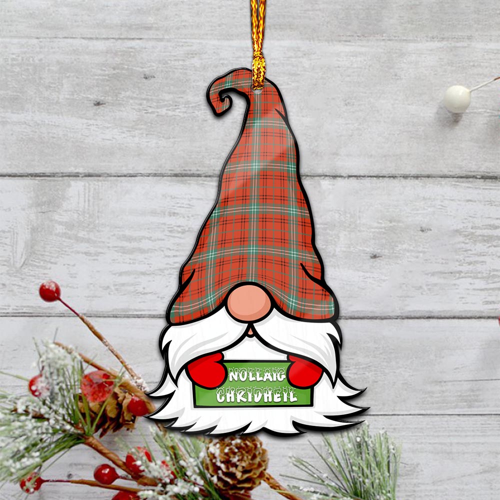 Morrison Red Ancient Gnome Christmas Ornament with His Tartan Christmas Hat - Tartan Vibes Clothing