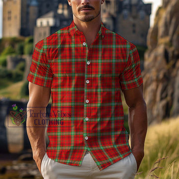 Morrison Red Modern Tartan Cotton Hawaiian Shirt