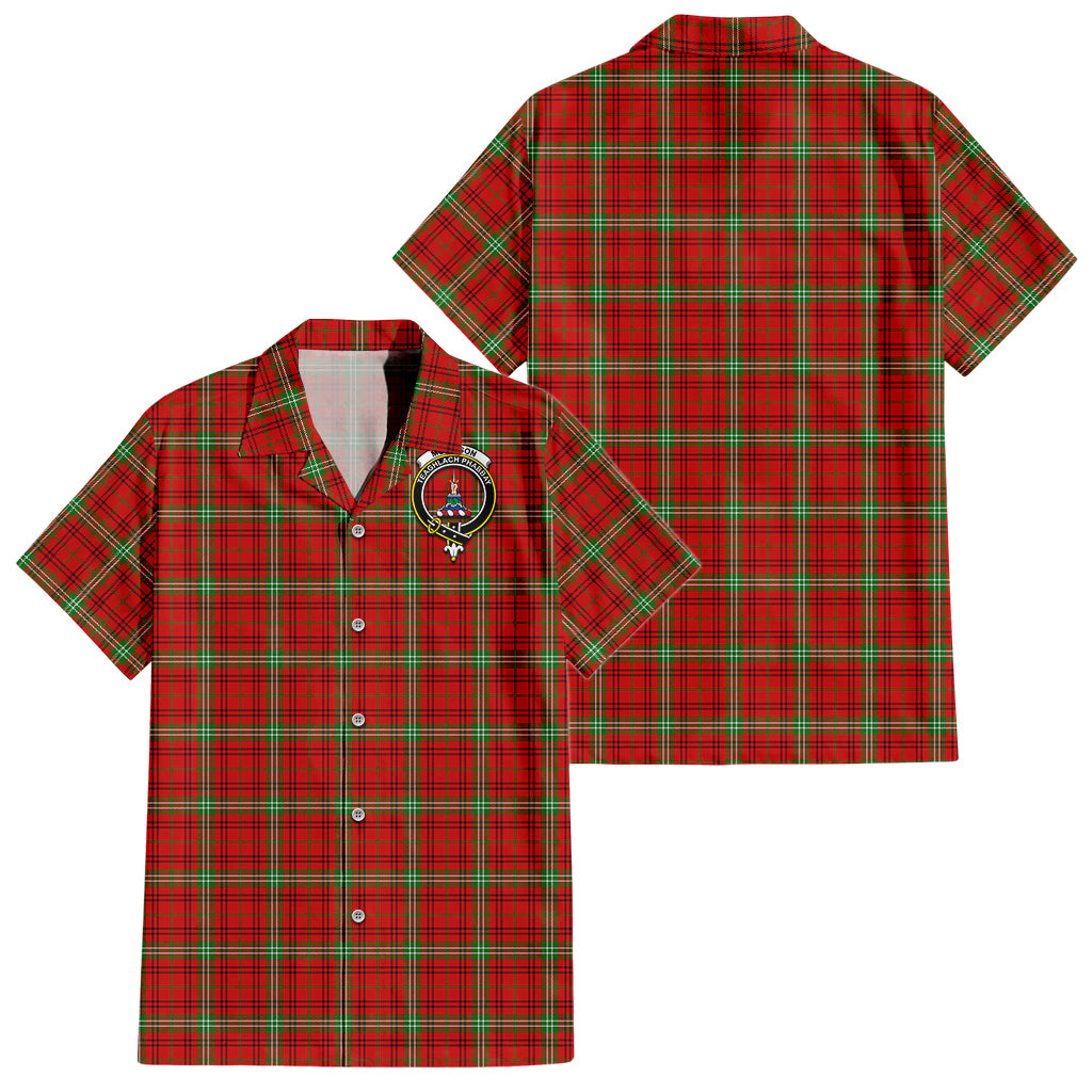 morrison-red-modern-tartan-short-sleeve-button-down-shirt-with-family-crest