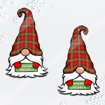 Morrison Red Modern Gnome Christmas Ornament with His Tartan Christmas Hat