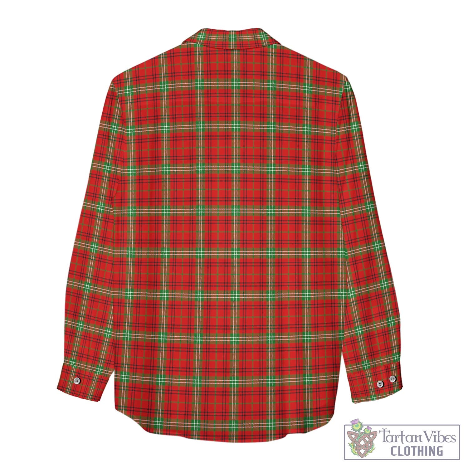 Tartan Vibes Clothing Morrison Red Modern Tartan Womens Casual Shirt with Family Crest