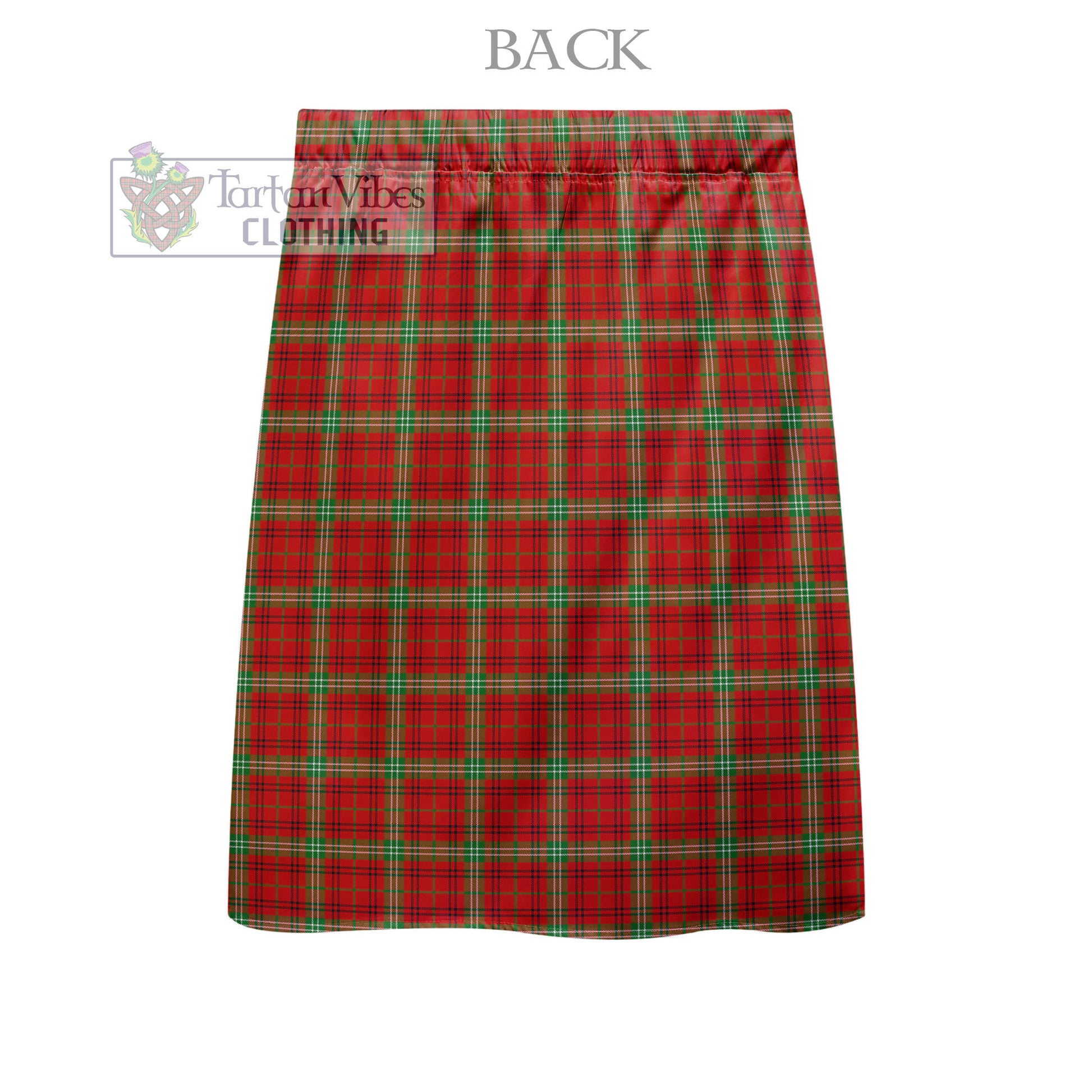 Tartan Vibes Clothing Morrison Red Modern Tartan Men's Pleated Skirt - Fashion Casual Retro Scottish Style