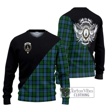 Morrison Society Tartan Ugly Sweater with Family Crest and Military Logo Style