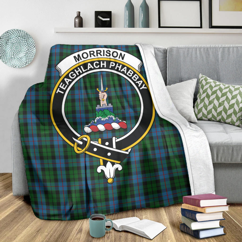 morrison-society-tartab-blanket-with-family-crest