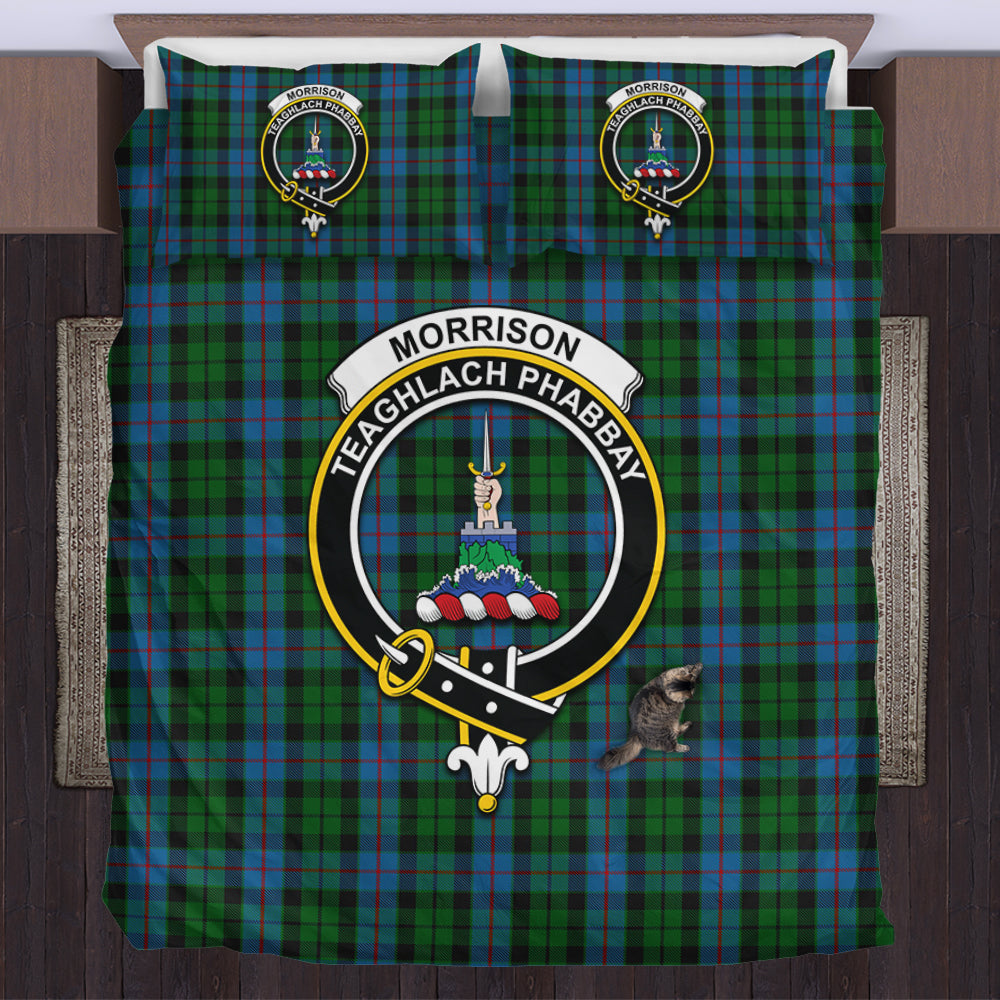 morrison-society-tartan-bedding-set-with-family-crest