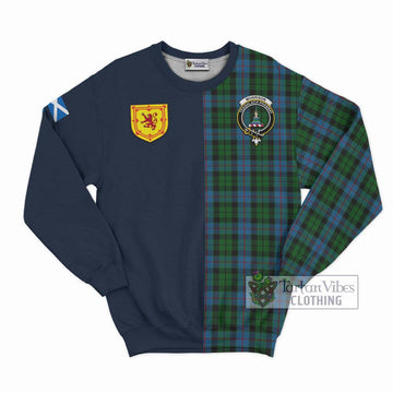 Morrison Society Tartan Sweatshirt Alba with Scottish Lion Royal Arm Half Style