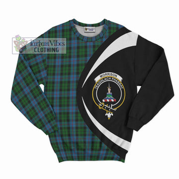 Morrison Society Tartan Sweatshirt with Family Crest Circle Style