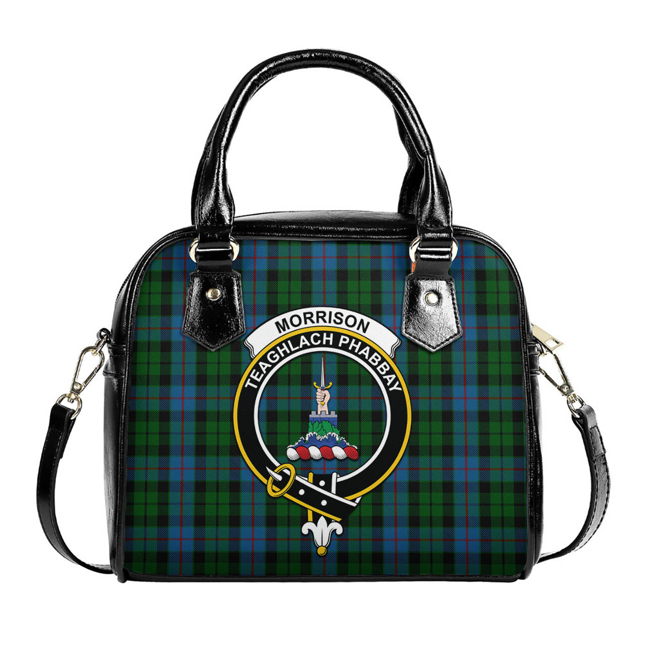 Morrison Society Tartan Shoulder Handbags with Family Crest One Size 6*25*22 cm - Tartanvibesclothing