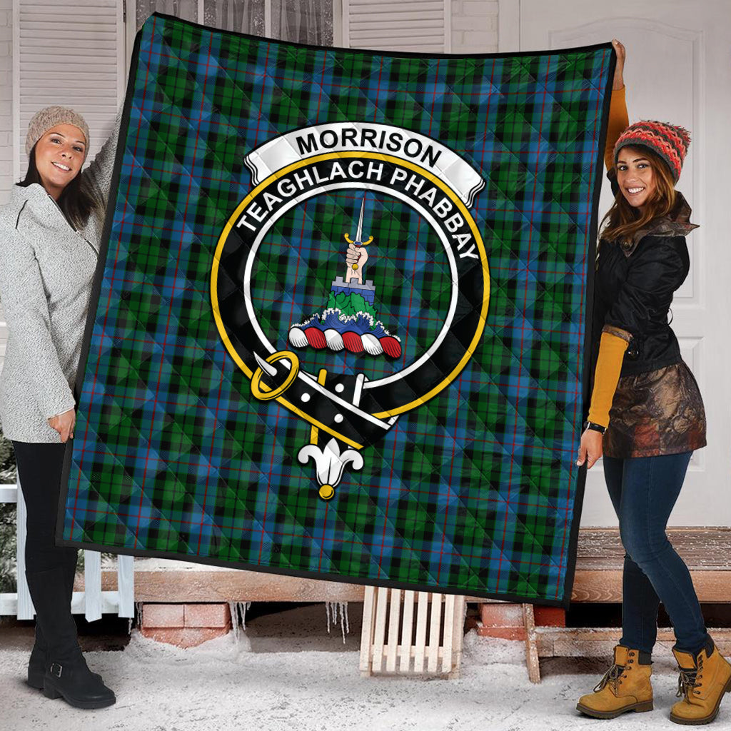 morrison-society-tartan-quilt-with-family-crest