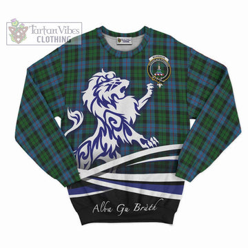 Morrison Society Tartan Sweatshirt with Alba Gu Brath Regal Lion Emblem