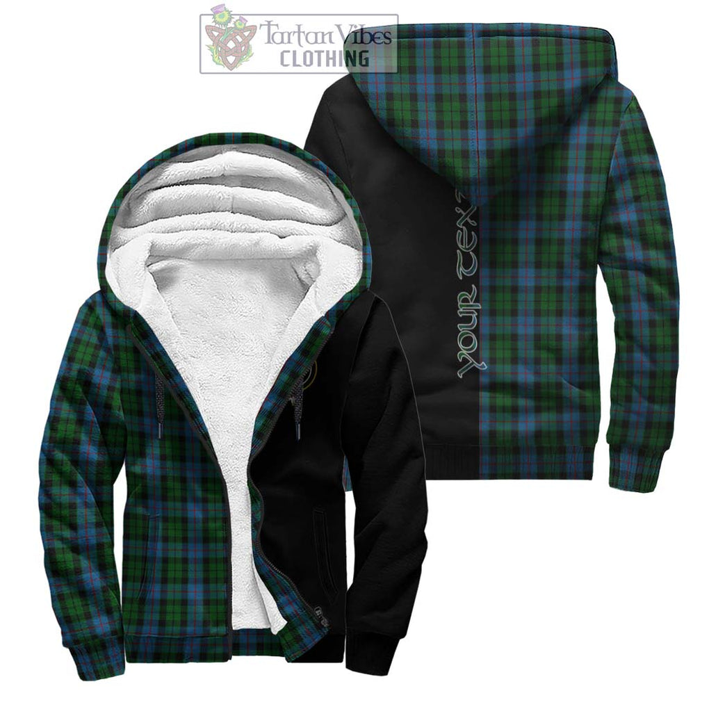 Morrison Society Tartan Sherpa Hoodie with Family Crest and Half Of Me Style Unisex - Tartanvibesclothing Shop