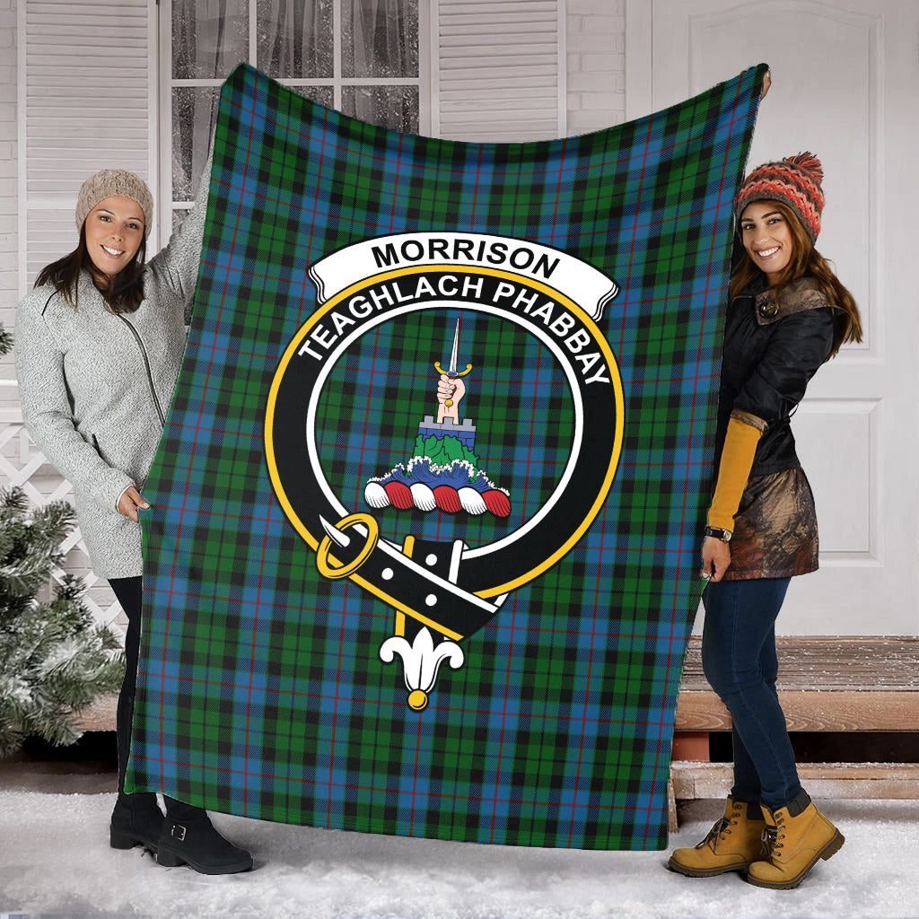 morrison-society-tartab-blanket-with-family-crest