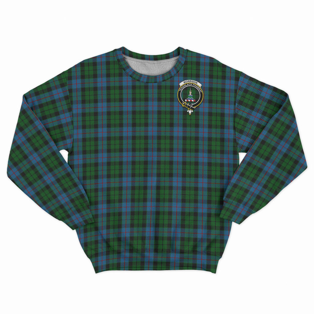 Morrison Society Tartan Sweatshirt with Family Crest - Tartan Vibes Clothing